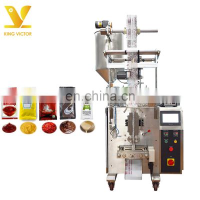 KV multifunction tomato sauce shampoo sachet pouch automatic liquid packing machine