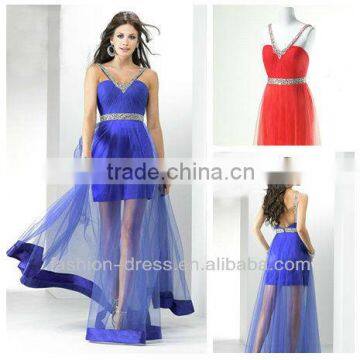 Beautiful Sweetheart A-Line Tull Outside And Chiffon Inside See Through Evening Dinner Dress