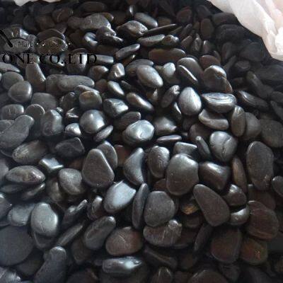 Factory Wholesale Natural Black and White Pebble Stone for Garden