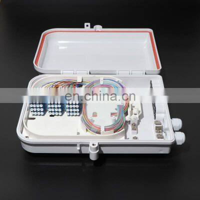 Wall Mount 4 8 12 16 24 Core Fiber Optic Termination Box 16 ports Splitter box for FTTH