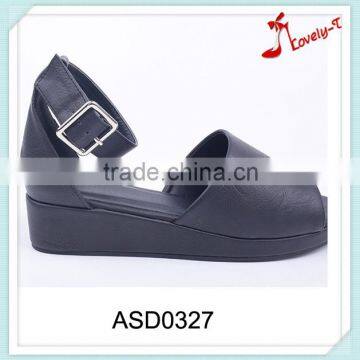 Chinese fashion shoes comfort women buckle ankle sandals 2016