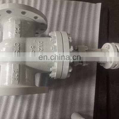 EN12288 DIN PN64 DN200 GATE VALVE Large Size Bevel Gear Operated Carbon Steel Body RAL7048 Painting Compuerta Valvulas photo-3