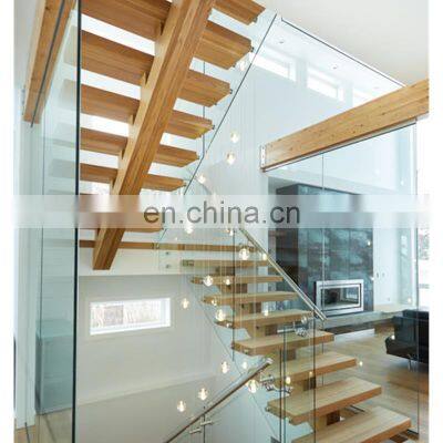 high quality custom design wooden staircase solid wood