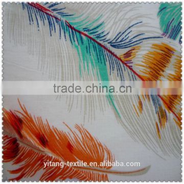 Rayon leaf print fabric