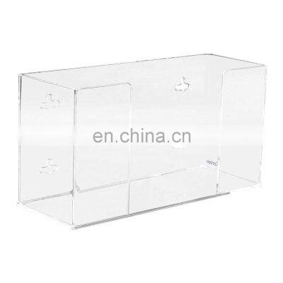 Wall-mounted Acrylic Medical Gloves Holder Double Three Four Box Capacity Acrylic Gloves Dispenser