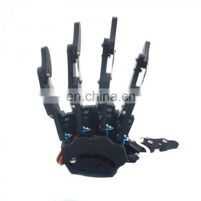 Robot Mechanical Claw Clamper Arm Left Hand Five Fingers with Servos for Robot DIY Assembled