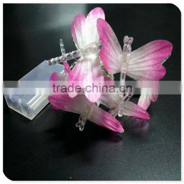 Led Fiber Dragonfly Battery Powered Christmas Lights for Christmas Ornament, Funny Animal Decoration