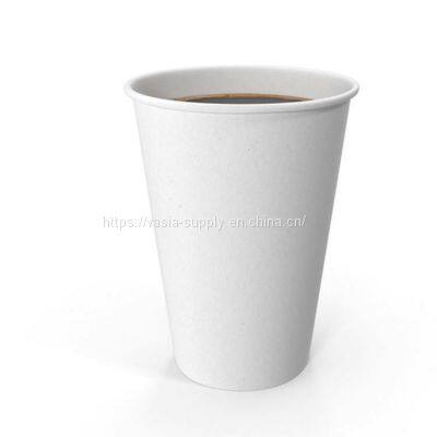 Wholesale Takeaway 12oz Plain Single-Wall Disposable Paper Cups