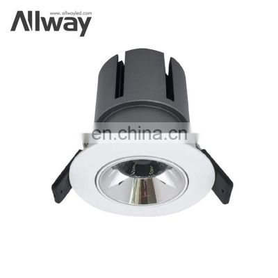 Hot Sales Anti Glare Recessed Home Hotel Spot Lamp Aluminum COB 7w Led Spotlights