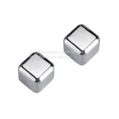 Amazon Hot Selling 304 Stainless Steel Ice Cubes Customized Whiskey Chilling Stones With Tongs Chill photo-2