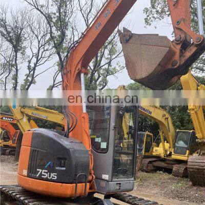 Cheap used Hitachi ZX75U mini  crawler excavator on sale