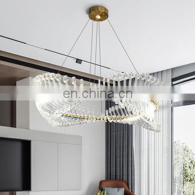 Gold Bed Room Chandelier Lamp Luxury Shape LED Pendant Lighting