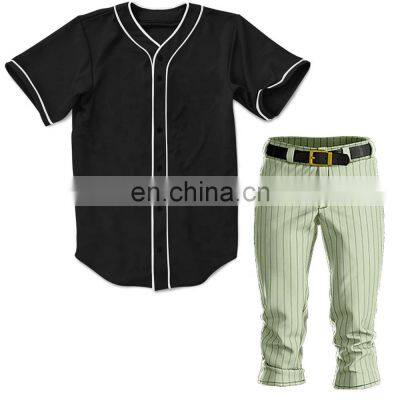 High quality 100% polyester baseball uniform for men