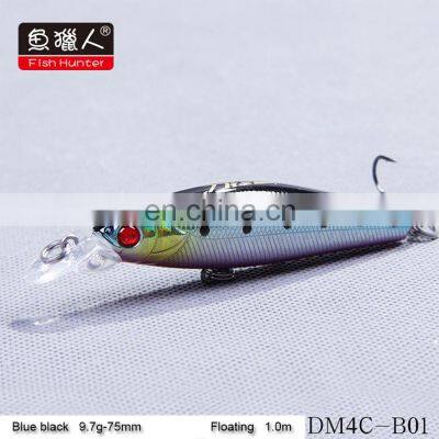 Fish Hunter DM4C Minnow 75MM/9.7G/1M Fishing Bait Lure Hooks Artificial Hard Minnow Fishing Lures photo-3