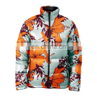 New Design Fashion Style Winter Down Padded Hooded Puffer Jacket Women custom design printed puffer Quilted Jacket