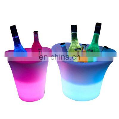 nightclub bars restaurant Whiskey Beverage led Wine Chiller beer plastic wine ice bucket tongs with led light