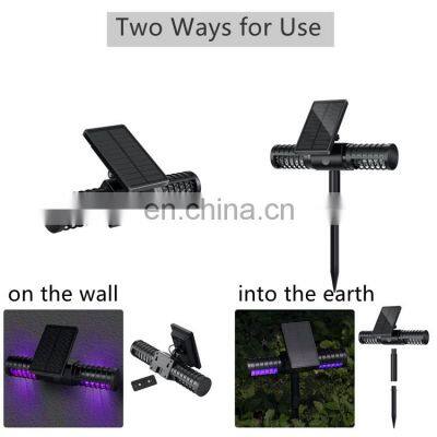 High Voltage Shock Solar Powered UV LED Waterproof Garden Mosquito Killer Light With Solar Powered USB Charging photo-5