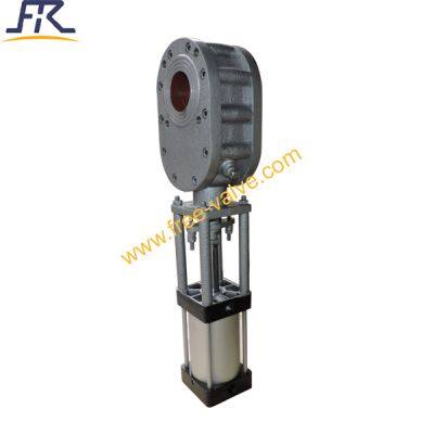 Pneumatic Ceramic Lined Double Disc Gate Valve For Dry Ash photo-3