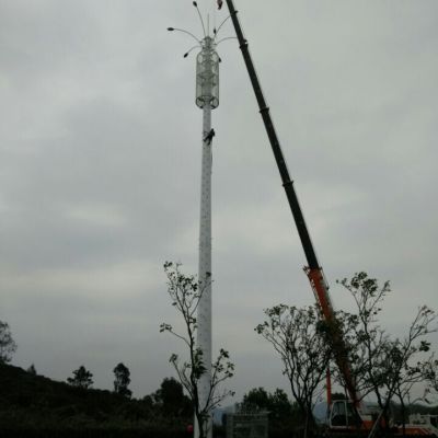 Landscaping single tube tower Beautify city telecommunication towers