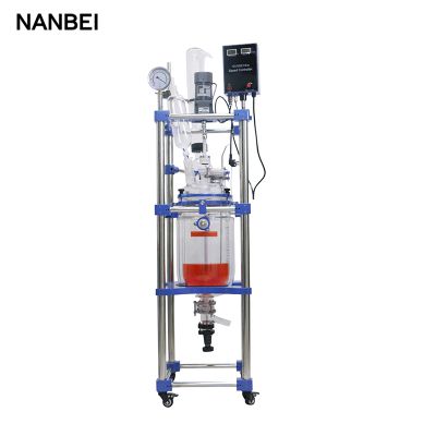 Lab Jacketed Glass Reactor 10 Liter Chemical Reactor for Research