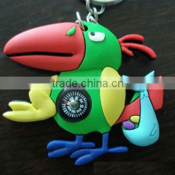 3D double side soft PVC keychain, 3 dimensional key ring key hanger