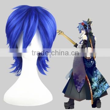 High Quality 35cm Short Straight VOCALOID KAOTO Wig Cosplay Blue Synthetic Anime Wig Cosplay Hair Wigs Party Wig