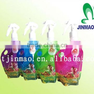 Flexible foil plastic spout bags packaging