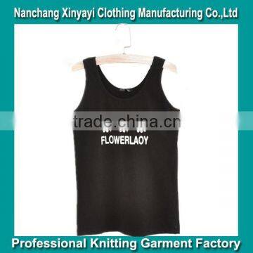 2015 Basic Style of Women Tank Tops With Three Little Flowers Print in the Middle / Soft and Breathable to Your Body photo-2