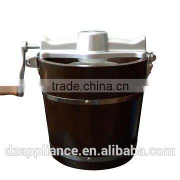 Ice Cream Machine (Wooden bucket ice cream machine with hand crank)