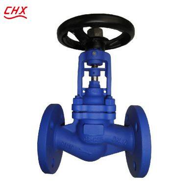 DIN PN16 Casting Stainless Steel Ductile Iron Shut off Stop Control Flanged Bellow Seal Globe Valve for Steam Water System photo-5
