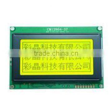 12864 Alphanumeric lcd display panel with led backlit and support RS232 Uart