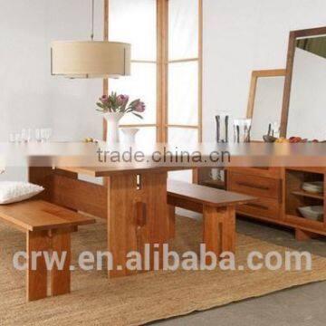 DT-4082 Beer Table and Bench Wooden leg dining table Dining Room Furniture