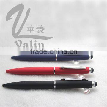 new style 2 in 1 function metal touch ball pen for phone