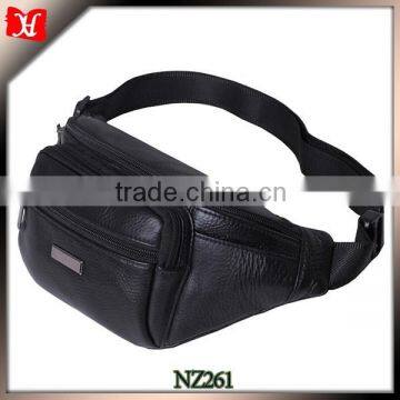 elegant cow leather waist chest bag Promotional men Waist Bag single-shoulder chest Bag