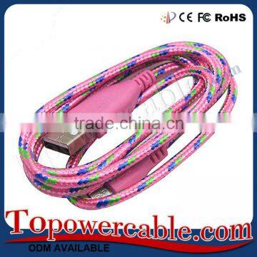 Premium Dual Colors Durable Nylon Weave Fabric Micro Usb Cables Usb Cable For Samsung photo-4