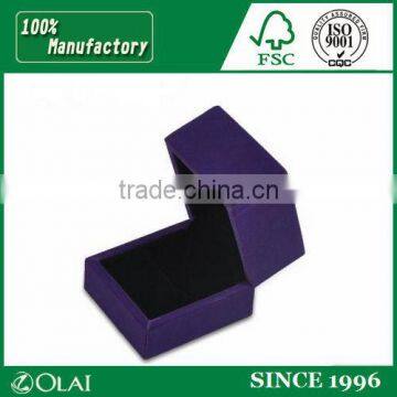 Delicate handicraft purple velvet ring box