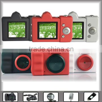 smart mini digital camera for promotion for gift with 1.5" display & built-in lithium battery, support TF card