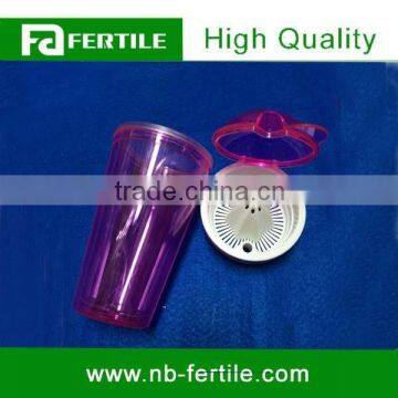 100% Food Grade Plastic Double Wall Water Bottle With Lemon Juicer 100364 photo-2