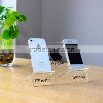 Clear Acrylic Desktop Mobile Phone Display Cellphone Holder Acrylic Smart Phone Display Stand