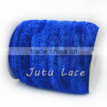 High Stretchy 5/8'' Velvet Fold Over Elastic for Baby Hair headbands FOE