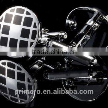PRIMERO 2015 Fashion Jewelry Acute Fashion Custom Cufflinks New Plating Round Enamel Cufflinks Men's Formal Wear Cufflinks photo-4