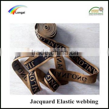 custom wholesale jacquard polyester elastic webbing for garment