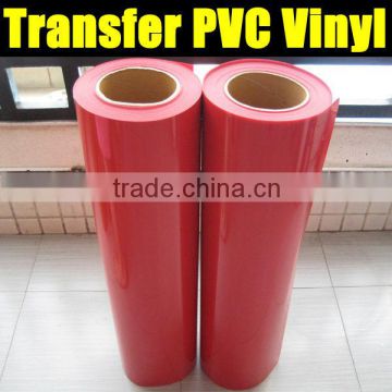 PVC transfer film For T-shirt with size 0.5*25m per roll for red color