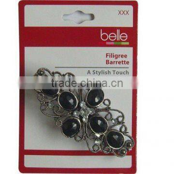 1 PC FASHION HAIR CLIP WITH METAL CHARM