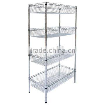 Chrome Basket Bays Shelving Chrome Basket Shelving