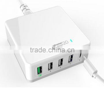 Type-C United Kingdom Power Strip Usb Output High Capacity Mobile Phone Type-C Charger Usb Cellphone Charger qc 2.0 Quick Charge