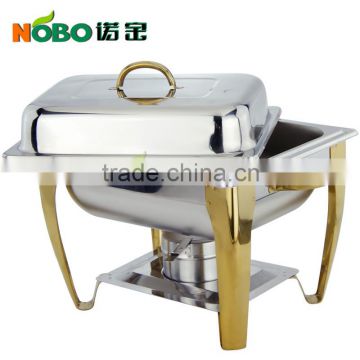 Economic stainless steel single pan chafing serving dish with Lid/food waremer/