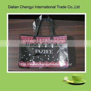 Fashion Black Shopping PVC Bag