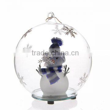 glass christmas ball with base