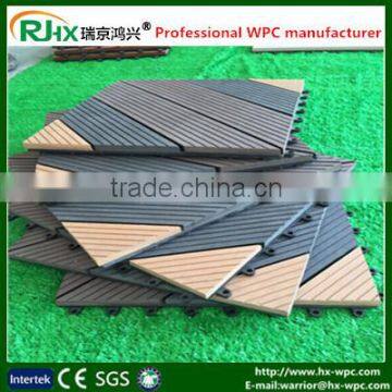 Non-slip wood-plastic composite decking bathroom floor tiles